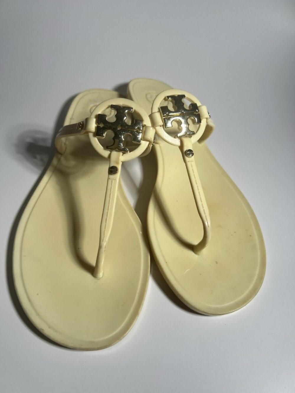 Tory Burch Mini Miller Jelly Sandals Ivory Women’s Size 9